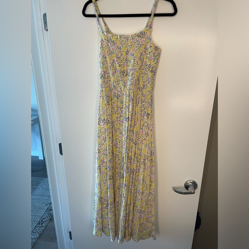 Yellow floral maxi dress